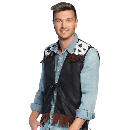 Gilet western nero (L/XL)