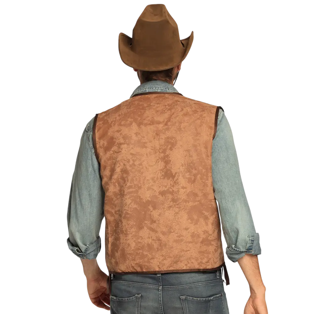 Gilet western in cammello (L/XL)