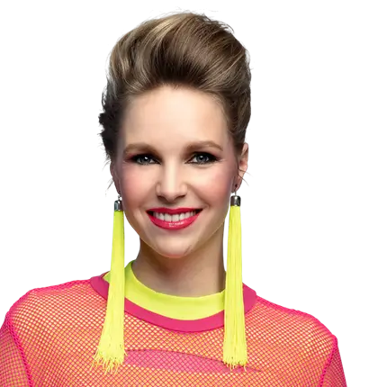 Coppia di orecchini Festival giallo neon