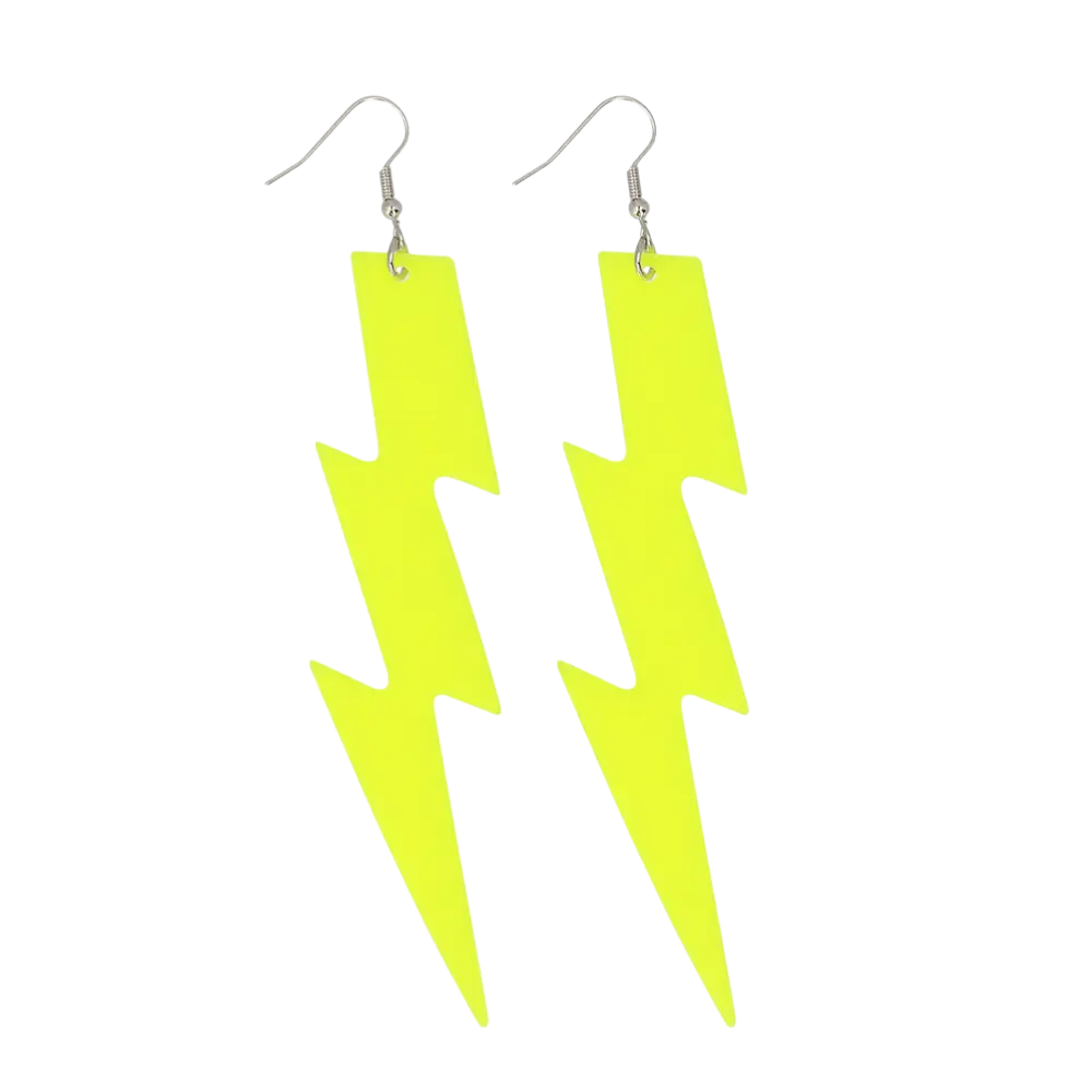 Coppia di orecchini Flash giallo neon