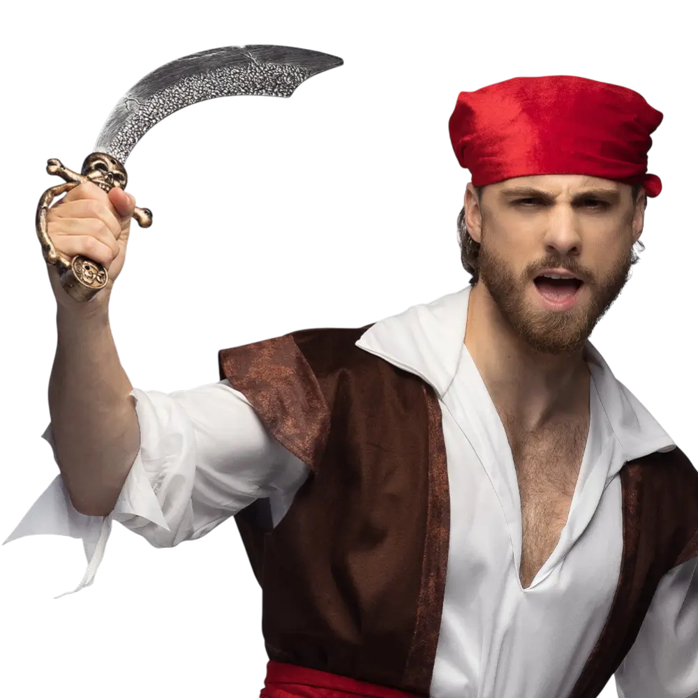 Spada con teschio pirata (36 cm)