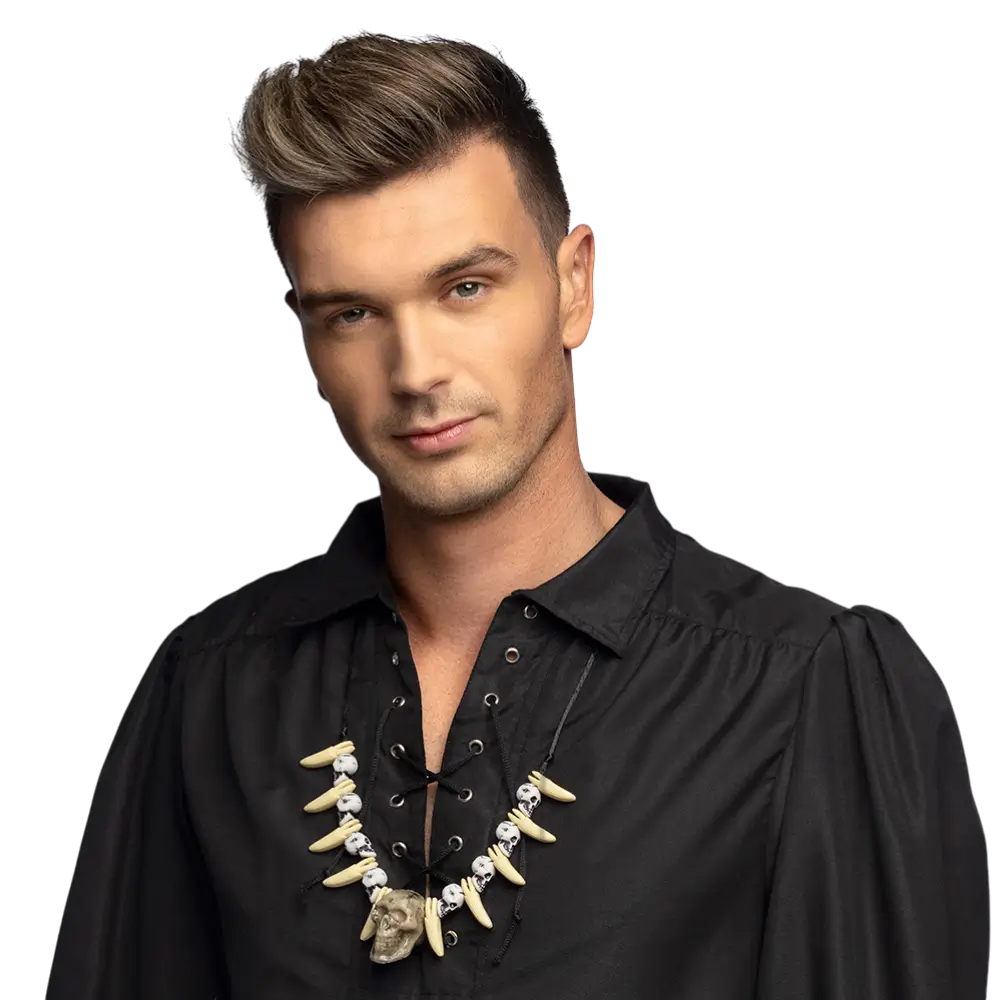 Collana con denti di teschio
