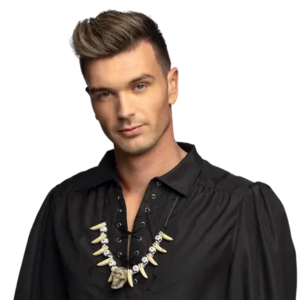 Collana con denti di teschio