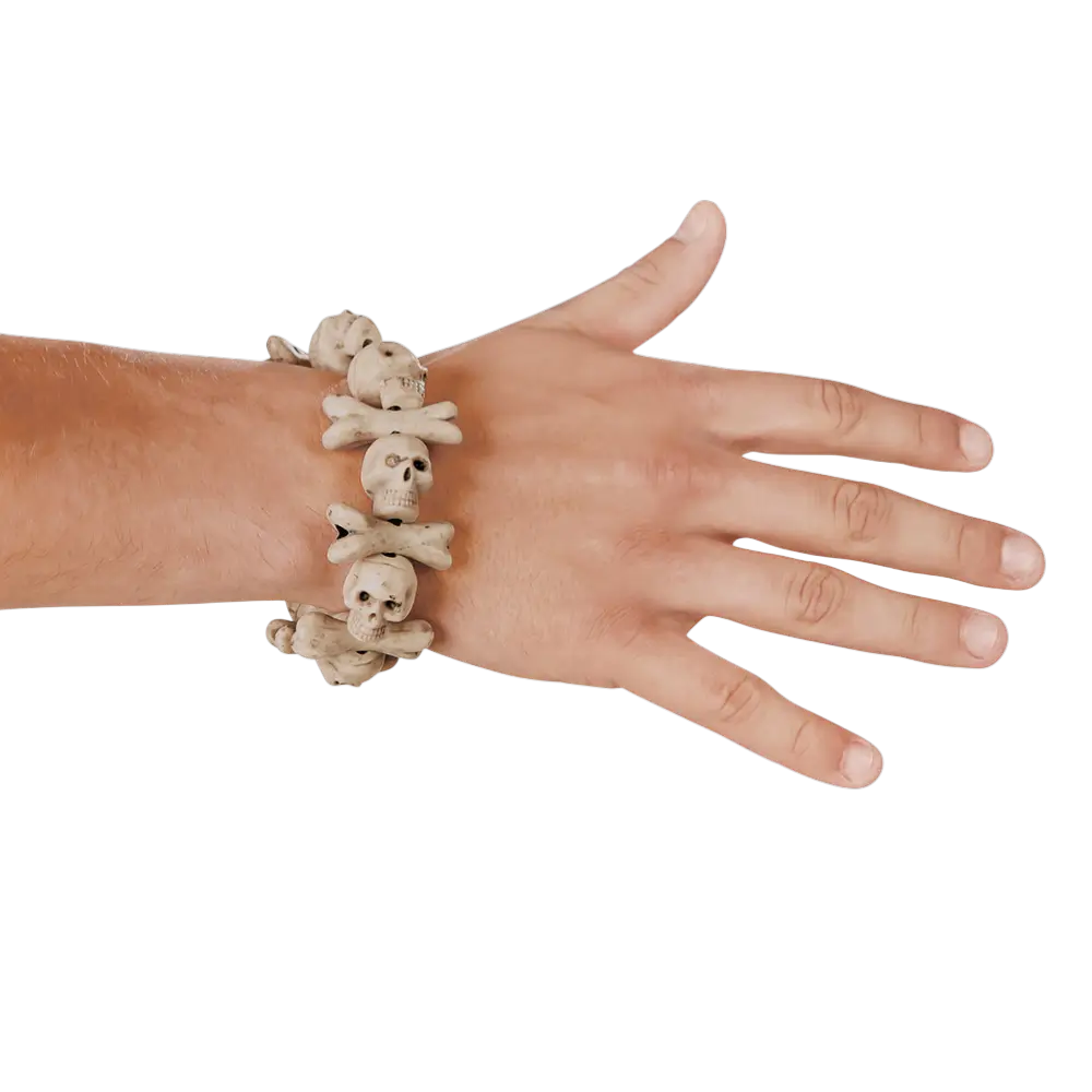 Bracciale con ossa di teschio
