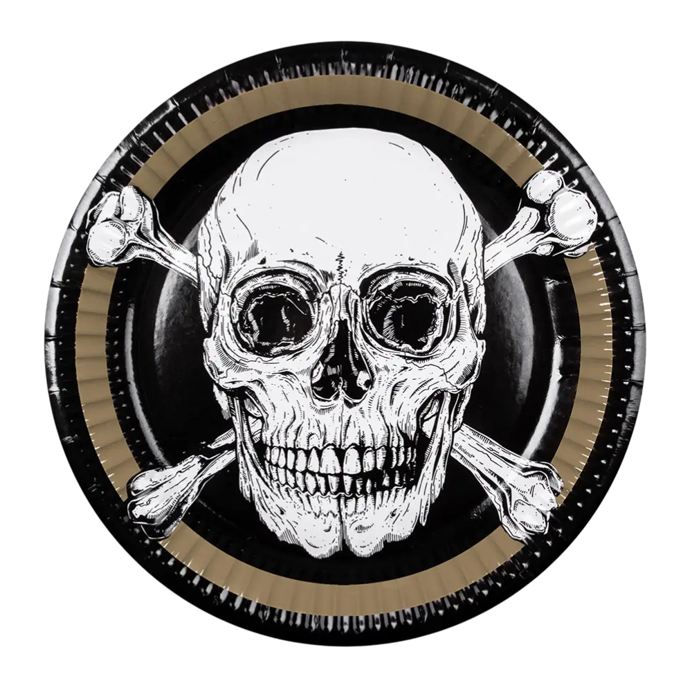 Set di 10 piatti di carta Pirati