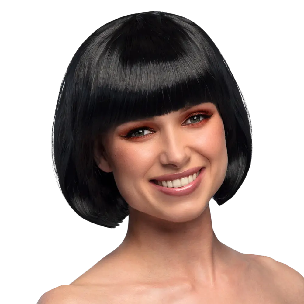 Parrucca nera da cabaret