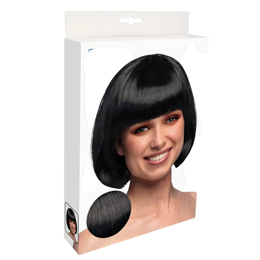 Parrucca nera da cabaret