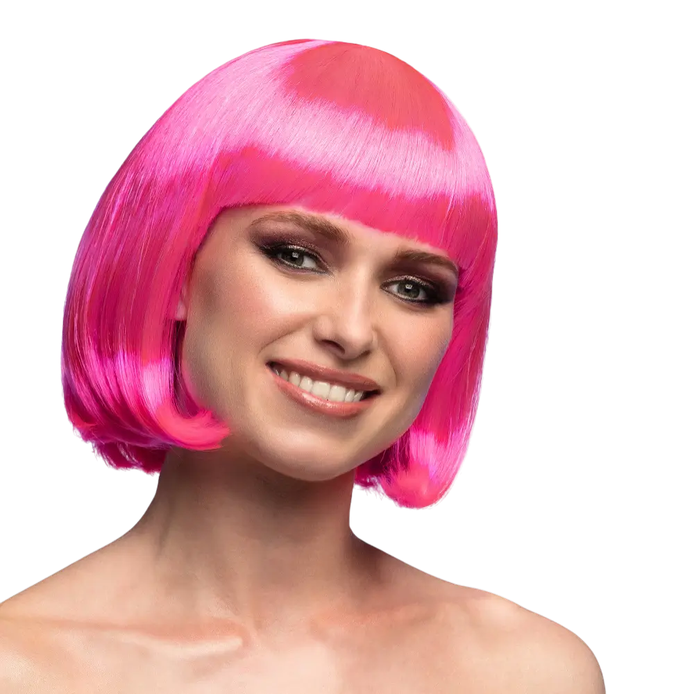 Parrucca Cabaret rosa fluorescente