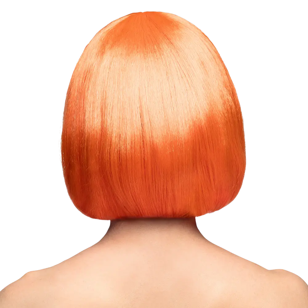 Parrucca da cabaret arancione fluorescente
