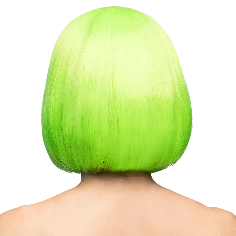 Parrucca da cabaret verde fluorescente