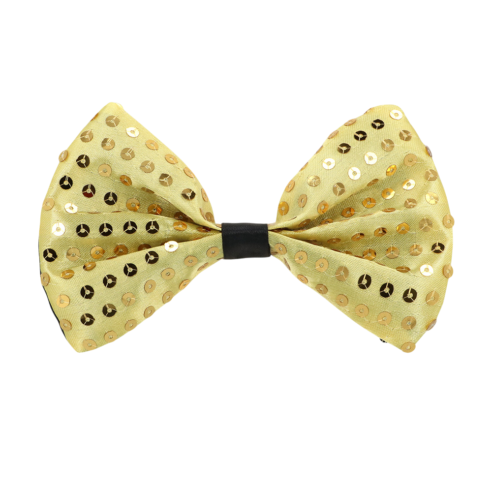 Gilet con paillettes e papillon “Spangles” – Taglia M/L – Oro