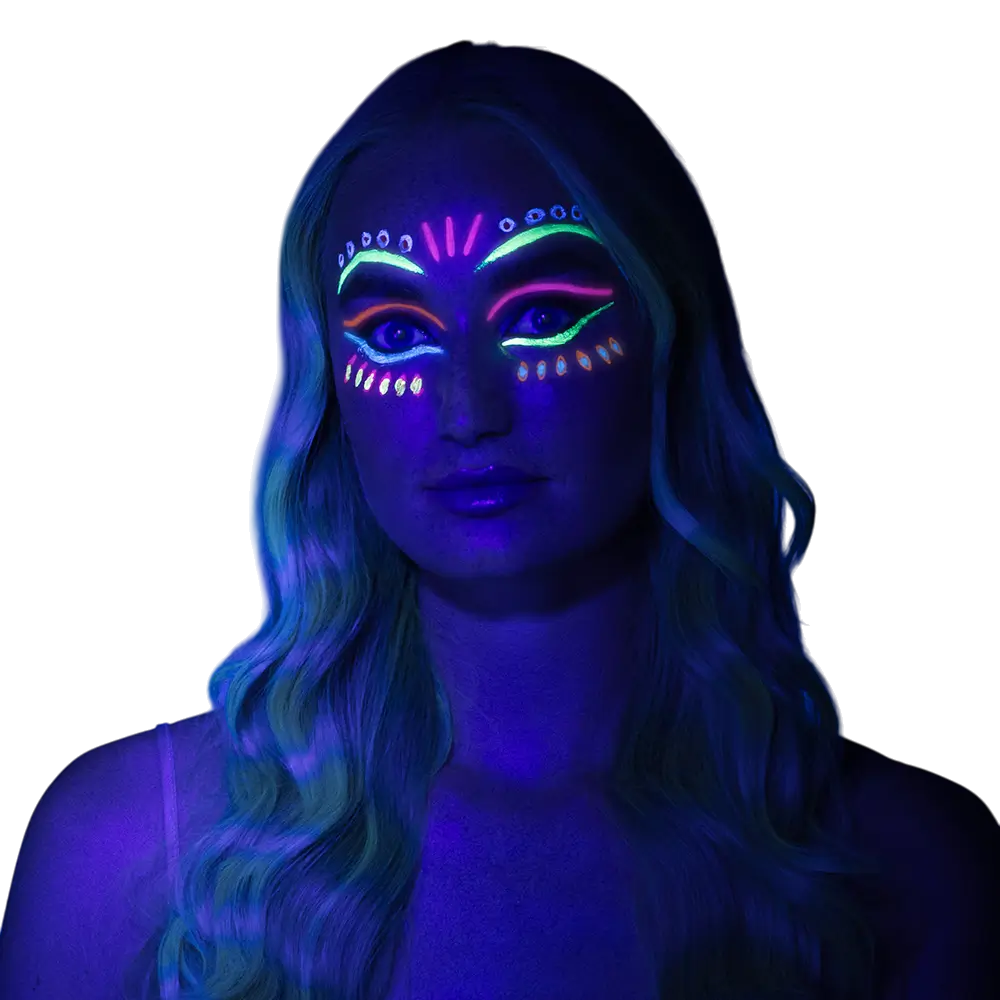 Set per il trucco al neon UV