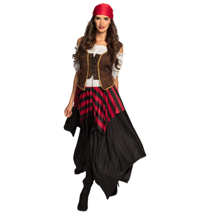 Costume da pirata Tornado da donna - Abito con corsetto in stile pirata - Taglia 40/42