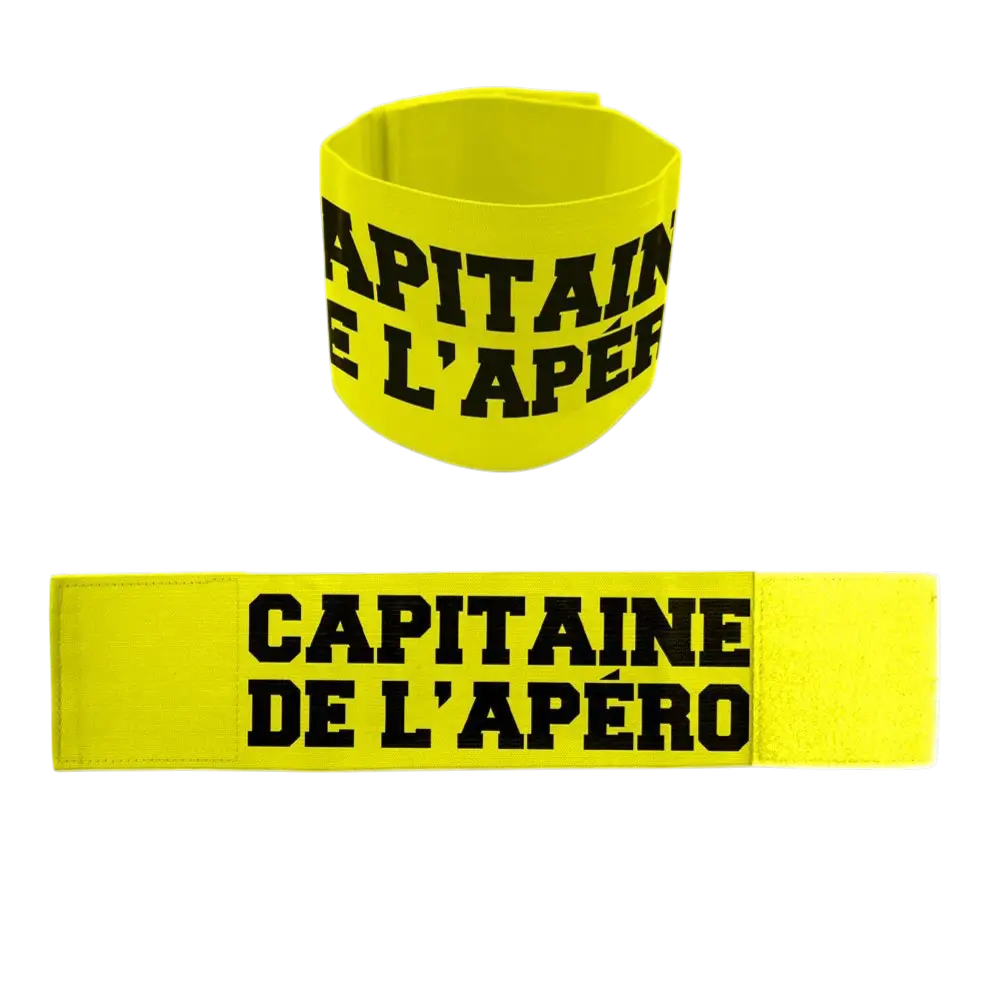 Fascia da braccio gialla "Captain of the Aperitif" - Accessorio EVG e da sera