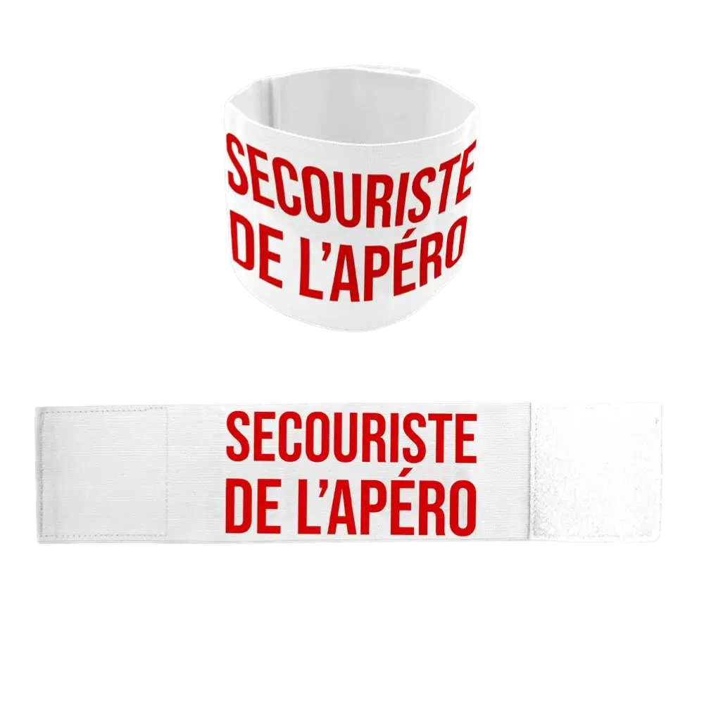 Fascia da braccio per aperitivo "Secouriste de l'Apéro" - Accessorio da sera e EVG