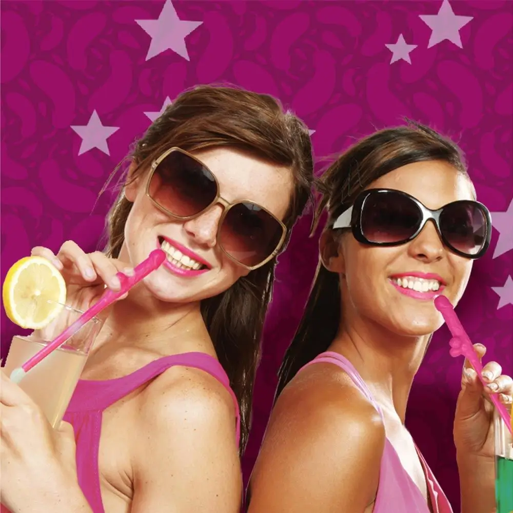 Confezione da 10 cannucce Zizi - Accessorio per compleanno e EVP per adulti