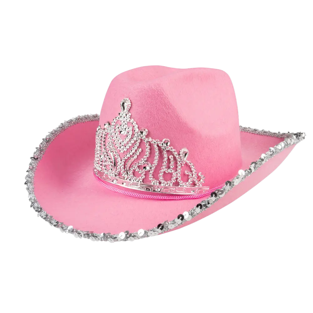 Cappello da cowboy con frange "Glimmer" - Rosa