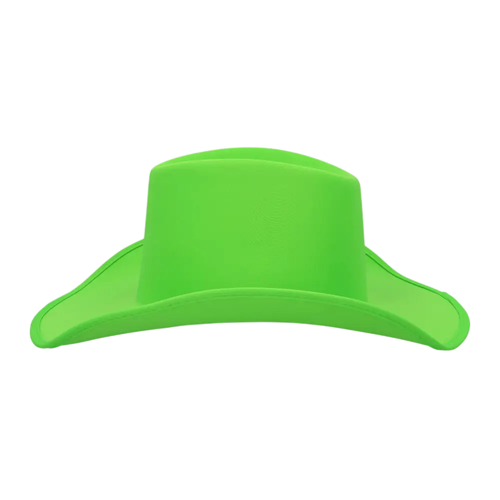 Cappello da cowboy con frange "Blaze" - Verde fluorescente
