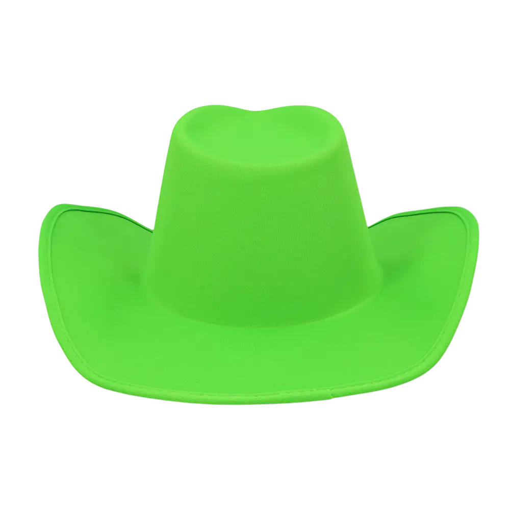 Cappello da cowboy con frange "Blaze" - Verde fluorescente