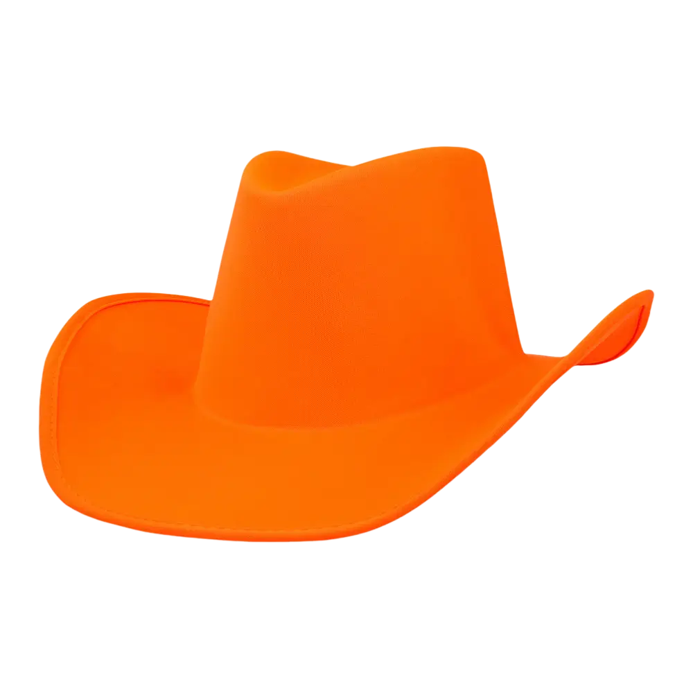 Cappello da cowboy con frange "Blaze" - Arancione fluorescente