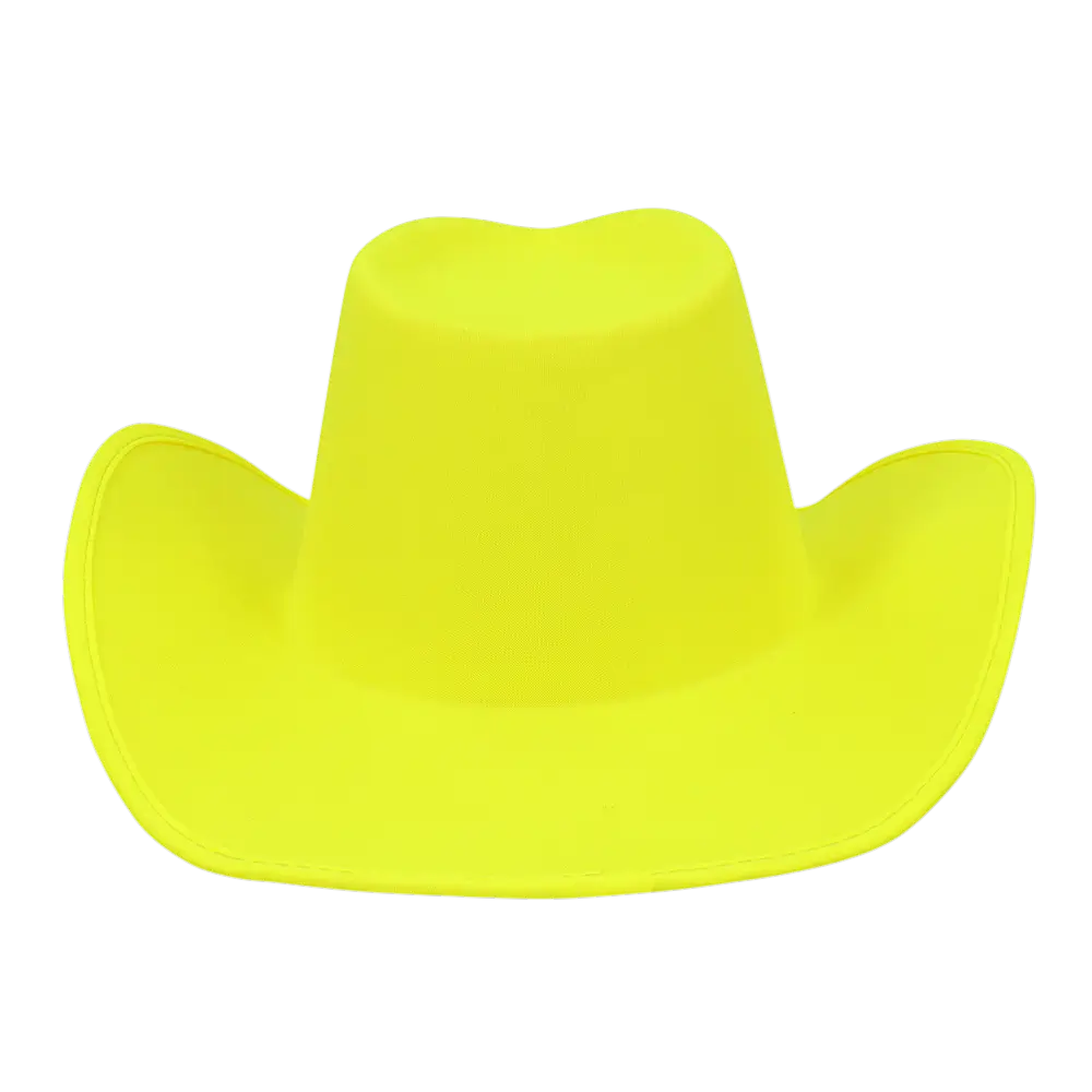 Cappello da cowboy con frange "Blaze" - Giallo fluorescente