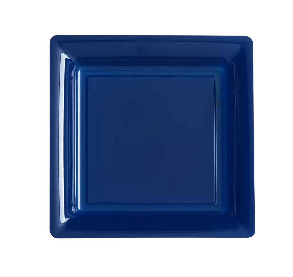 Piatti Quadrati Riutilizzabili Infrangibili 23,5 cm Blu Navy – Stoviglie per Feste