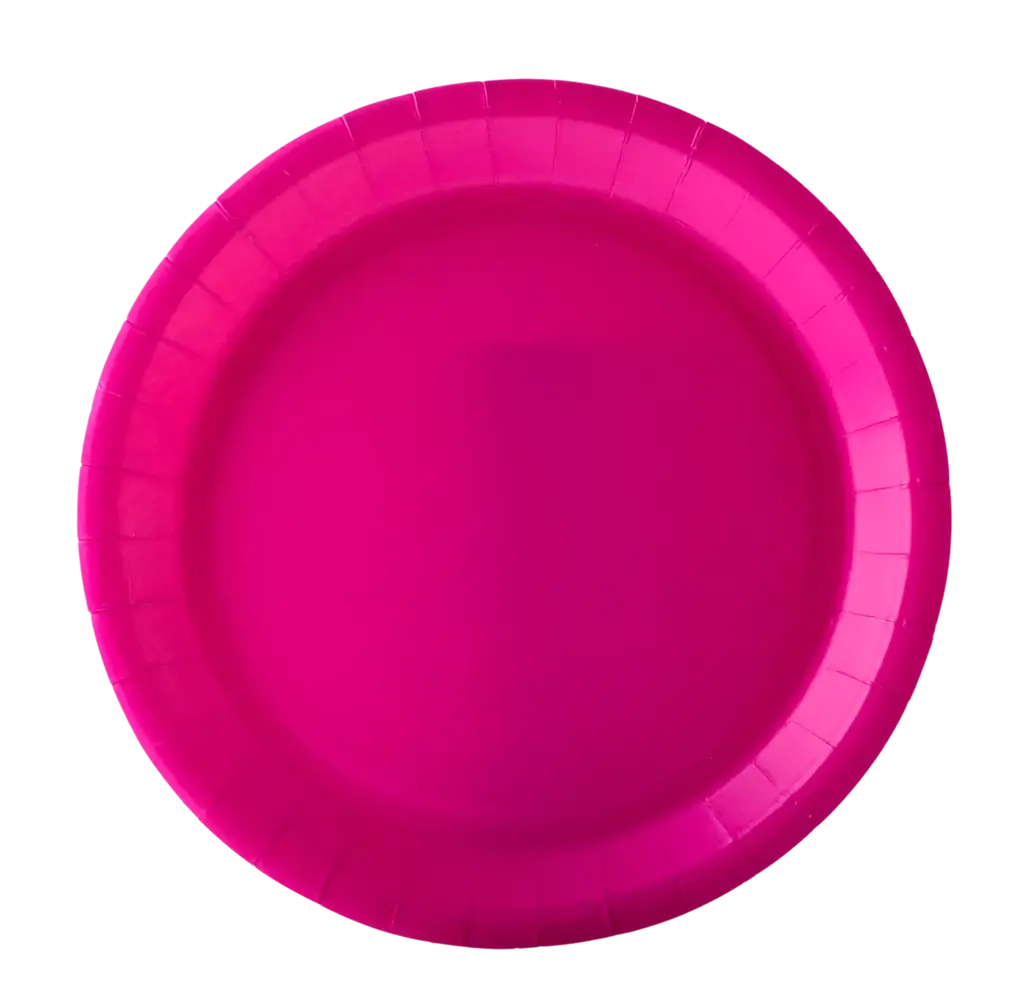 Piatti di Cartone Rotondi 22 cm Fucsia – Stoviglie per Feste