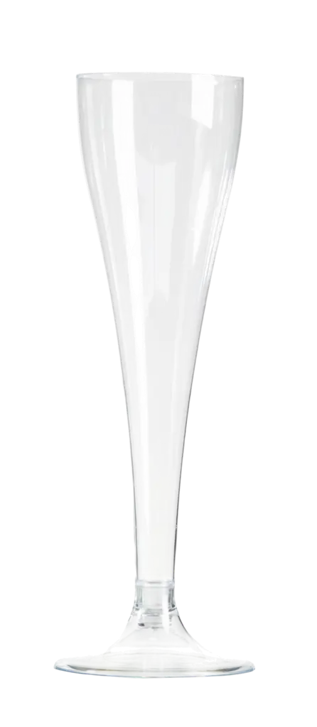 Flûte da Champagne Riutilizzabili 10 cl Piede Cristallo – Bicchieri da Ricevimento