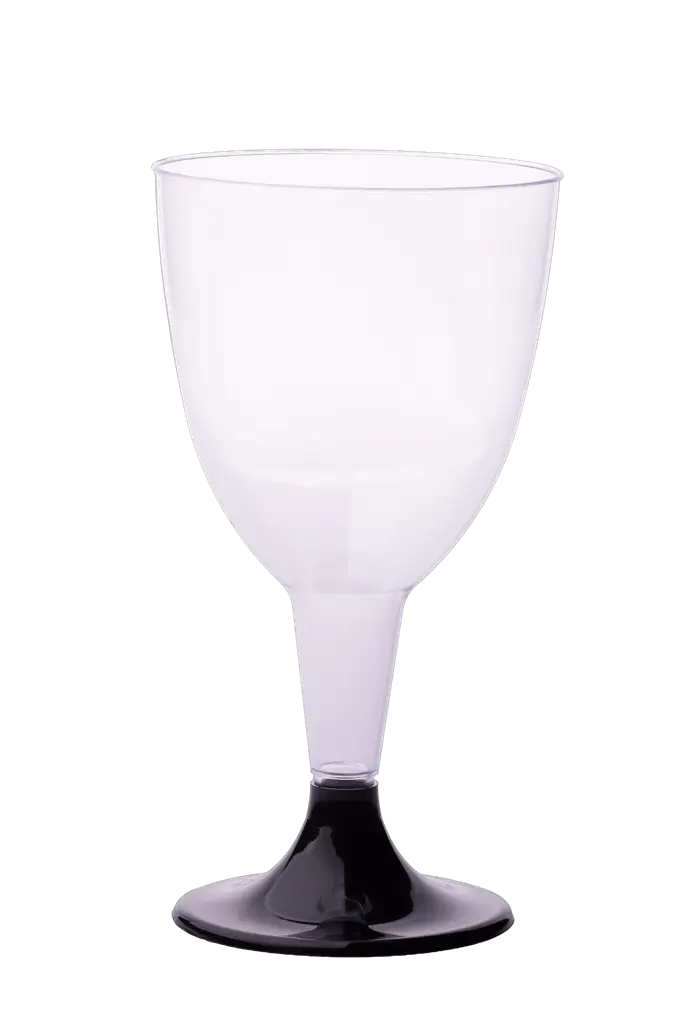 Bicchieri da Vino Riutilizzabili 18 cl Piede Nero – Bicchieri per Eventi