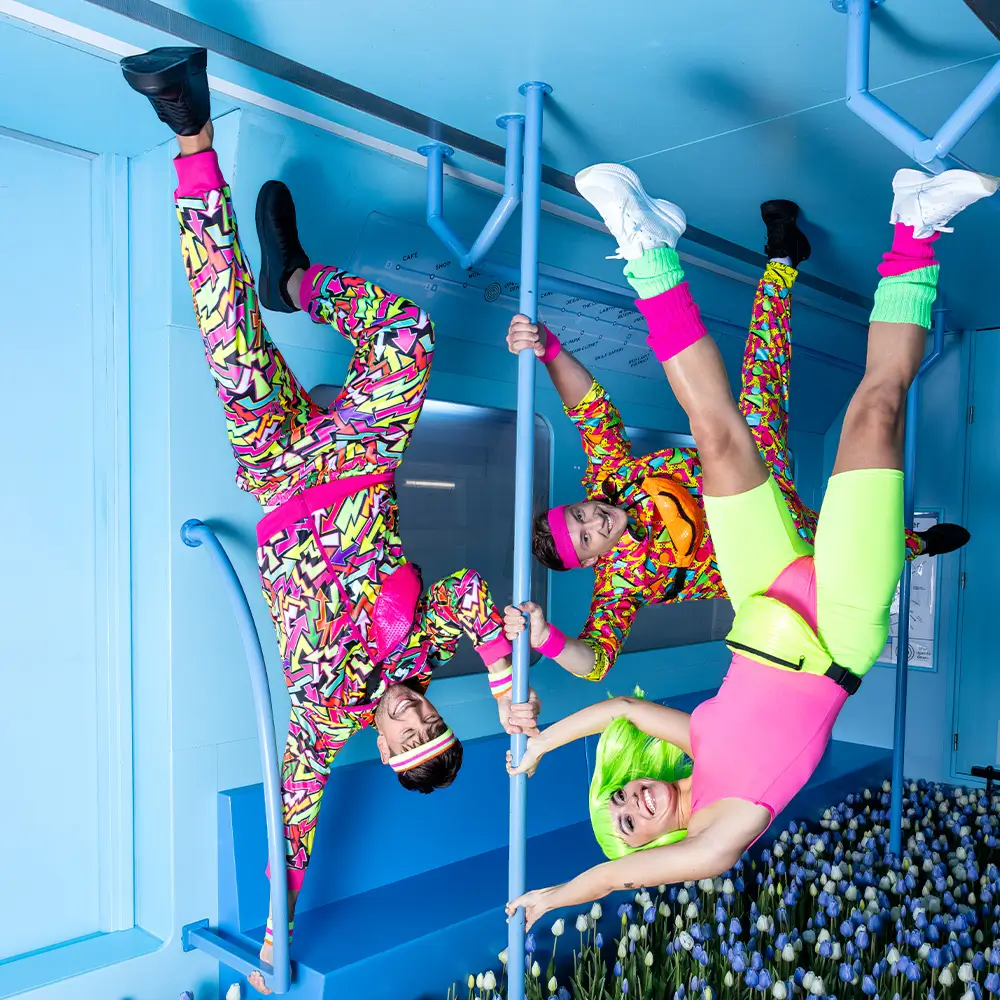 Marsupio in paillettes per feste e costumi - Arancione fluorescente