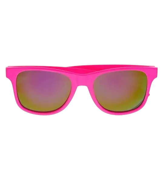 Occhiali rosa neon anni '80 - Lenti a specchio effetto Revo