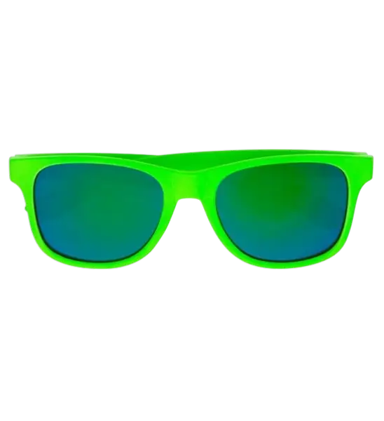 Occhiali anni '80 verde neon - Lenti a specchio effetto Revo