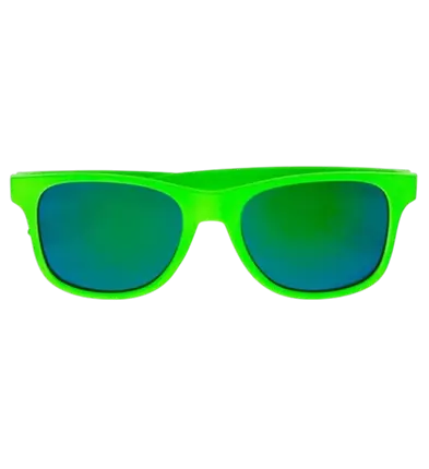 Occhiali anni '80 verde neon - Lenti a specchio effetto Revo