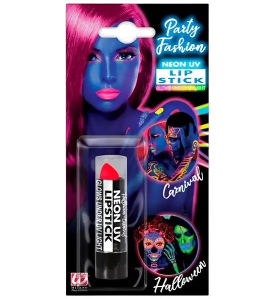 Rossetto Rosa Fluorescente UV - Trucco viso Carnevale Halloween - 6 ml