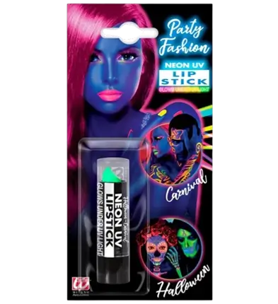 Rossetto verde fluorescente UV - Trucco viso di Halloween - 6 ml