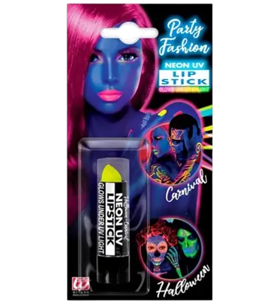 Rossetto giallo fluorescente UV - Trucco viso di Halloween - 6 ml