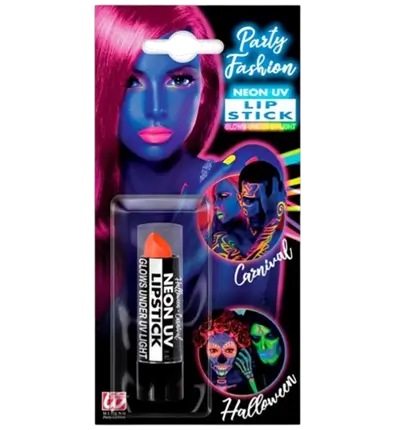 Rossetto arancione fluorescente UV - Trucco viso di Halloween - 6 ml