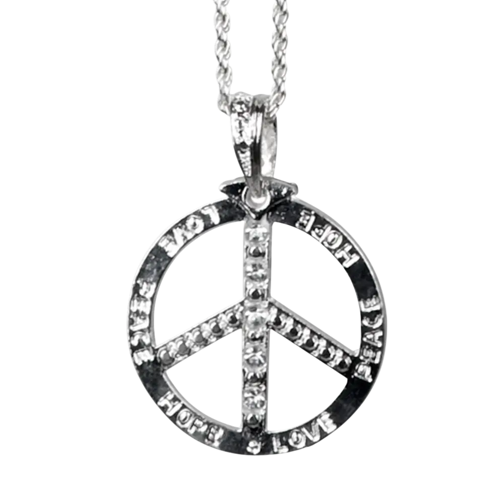 Collana Peace Hippie - Collier Symbole Paix Années 60