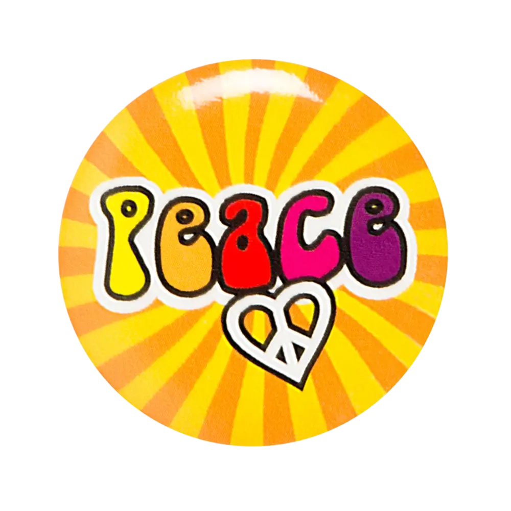 Confezione di 4 distintivi Hippie - Accessori Flower Power