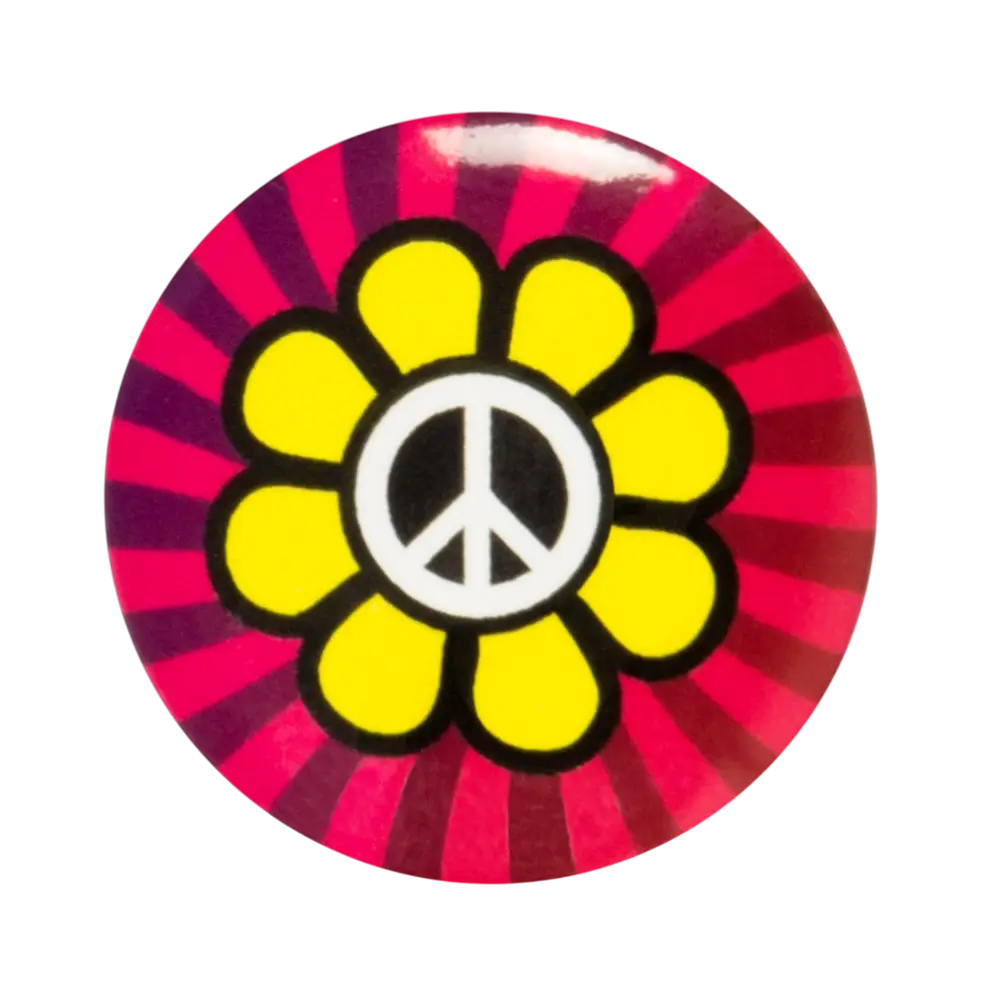 Confezione di 4 distintivi Hippie - Accessori Flower Power