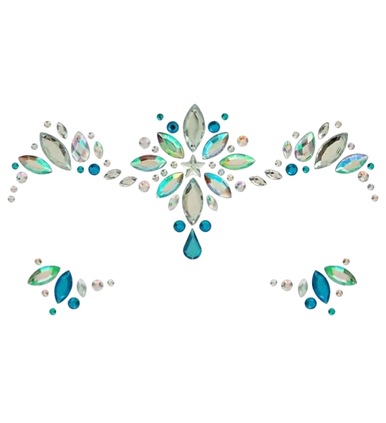 Bijoux Visage Reine des Glaces - Carnevale del viso con strass
