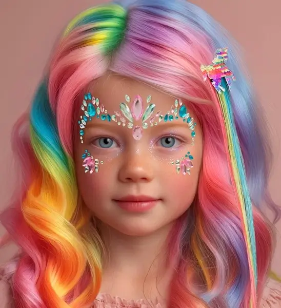 Bijoux Visage Licorne - Faccia da bambino con strass