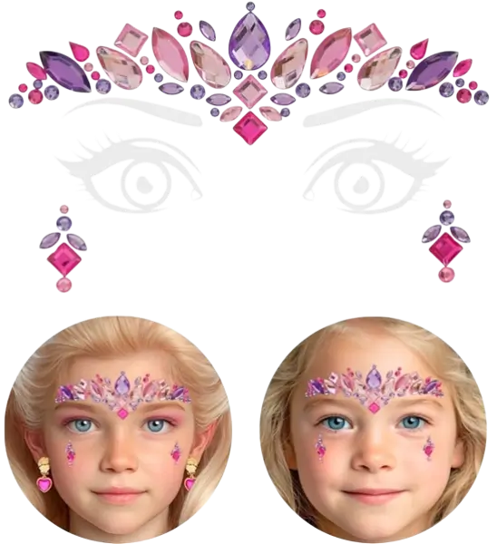 Gioielli Faccia da Principessa - Strass Carnaval Enfant
