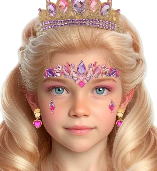 Gioielli Faccia da Principessa - Strass Carnaval Enfant