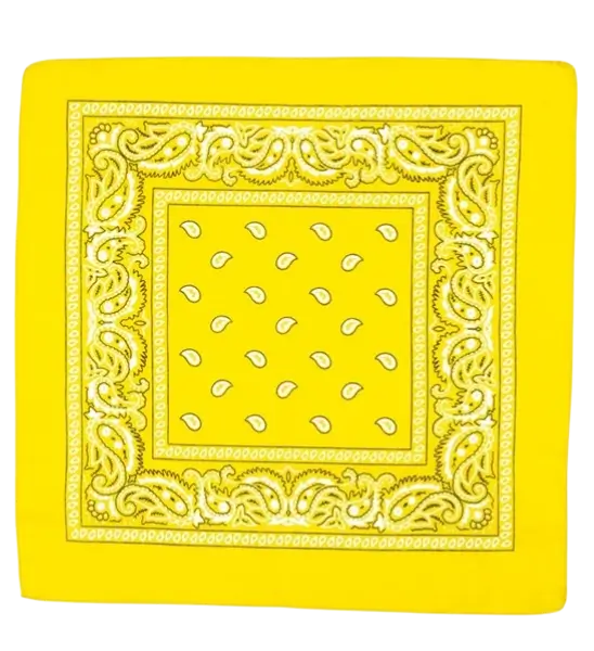 Bandana da cowboy gialla 55x55 cm - Sciarpa western