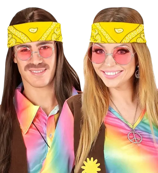 Bandana da cowboy gialla 55x55 cm - Sciarpa western