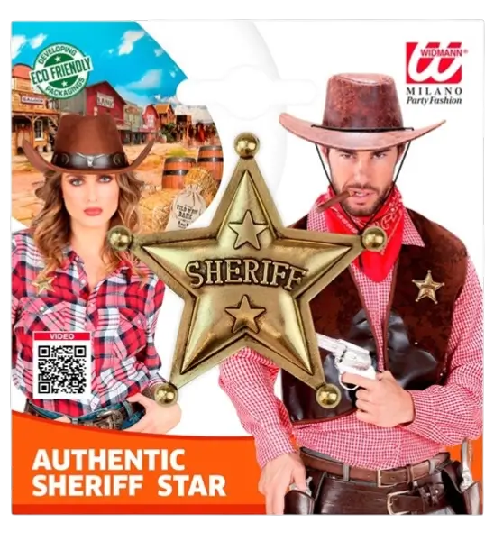 Stella da sceriffo autentica - Distintivo da cowboy del Far West