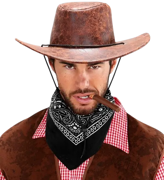 Bandana nera da cowboy 55x55 cm - Sciarpa western