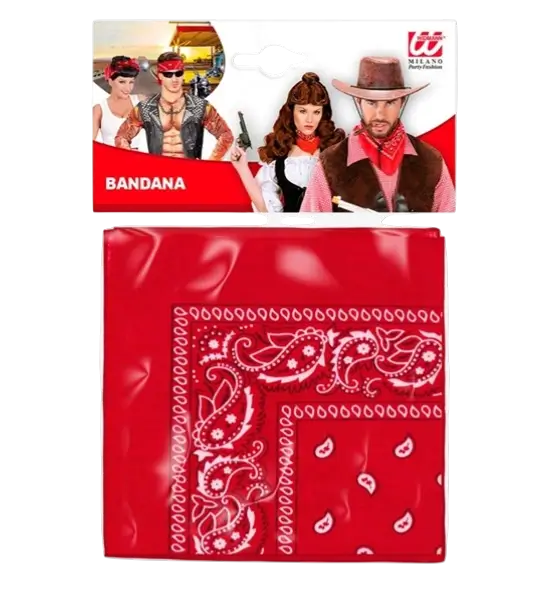 Bandana rossa da cowboy 55x55 cm - Sciarpa western