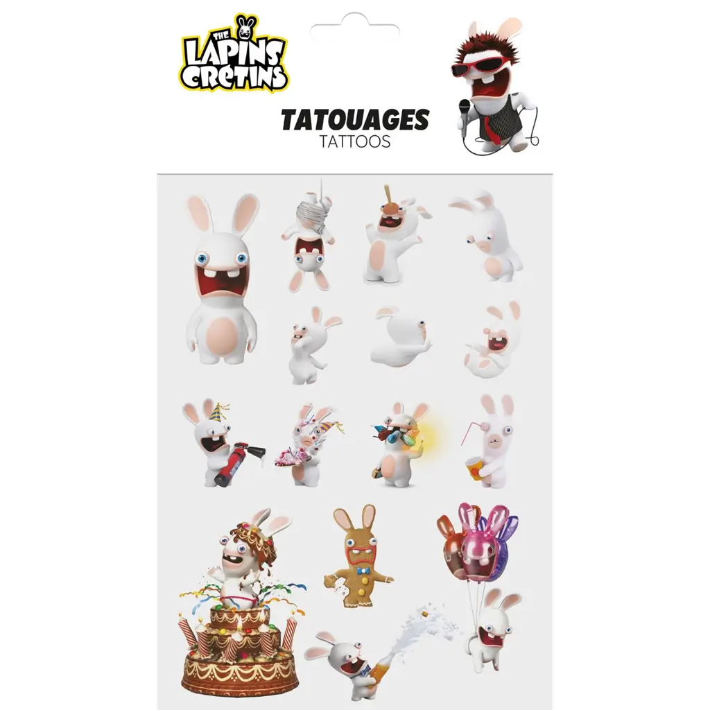Tatuaggi effimeri Rabbids™ per bambini - Accessori per il compleanno